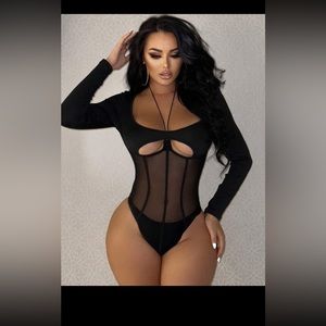 Cutout underboob sexy Valentine's Day date night bodysuit